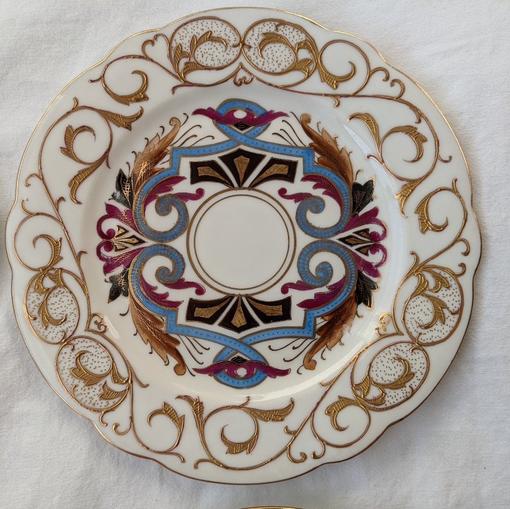 Boseck & Co Imperial Vienna Austria Art Nouveau Handpainted Porcelain Plates - 4 - Picture 6 of 16